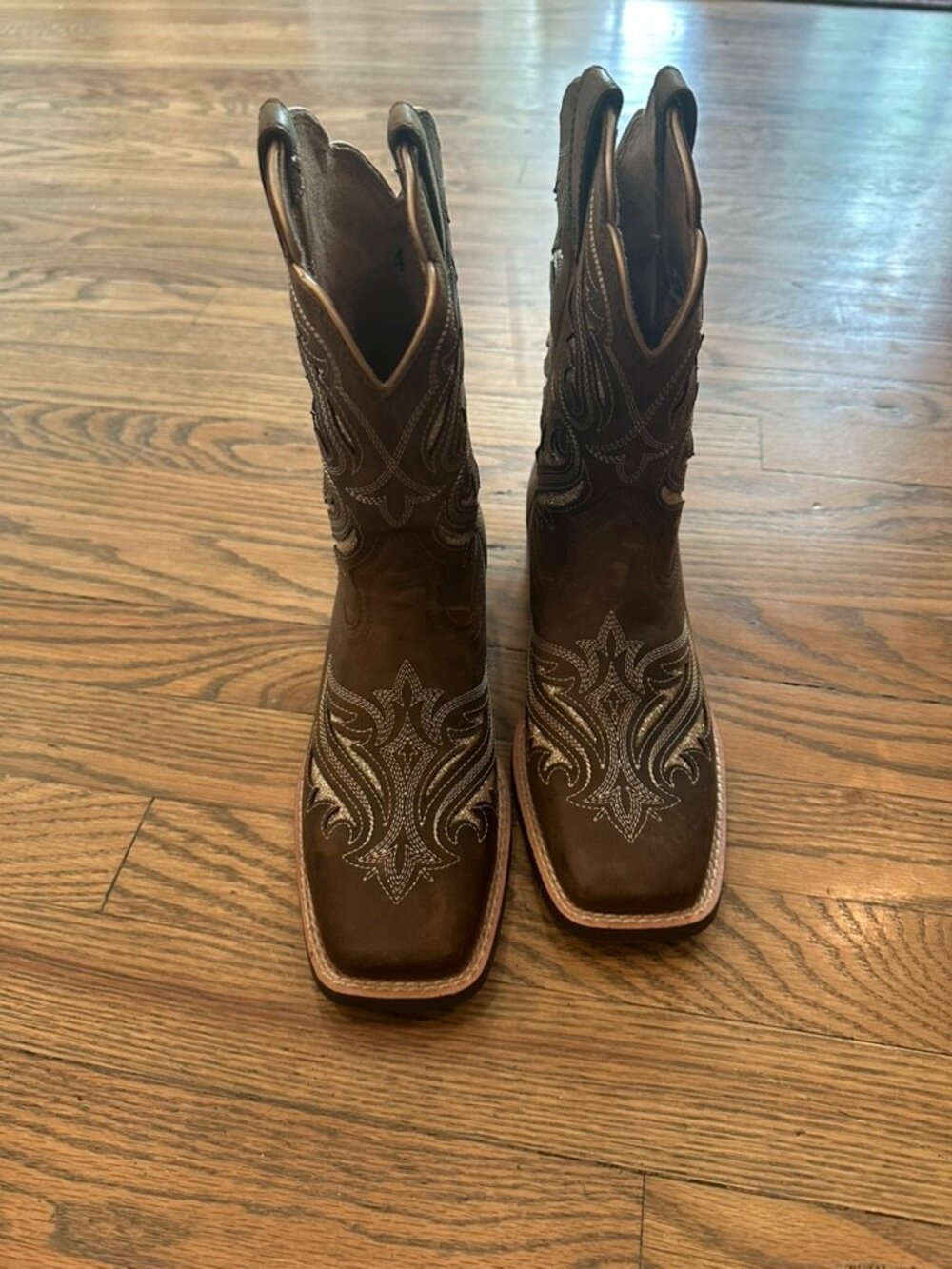 Ariat Youth Girls Brown Western Boots Size 4
